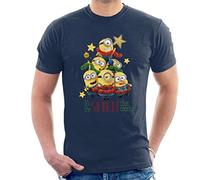 All+Every Minions Christmas It's The Spirit That Counts Men's T-Shirt Navy Blue