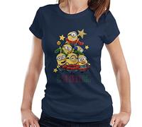 All+Every Minions Christmas It's The Spirit That Counts Women's T-Shirt Navy Blue