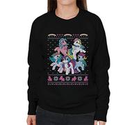 All+Every My Little Pony Christmas Characters Women's Sweatshirt Black