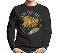 All+Every NASA Apollo 13 Mission Badge Distressed Men's Sweatshirt Black