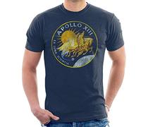 All+Every NASA Apollo 13 Mission Badge Distressed Men's T-Shirt Navy Blue