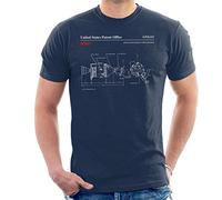 All+Every NASA Apollo Spacecraft Blueprint Men's T-Shirt