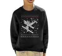 All+Every NASA International Space Station Christmas Knit Kid's Sweatshirt Black