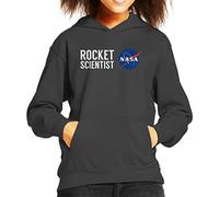 All+Every NASA Rocket Scientist Kid's Hooded Sweatshirt Charcoal