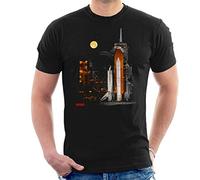 All+Every NASA STS 110 Discovery Shuttle at Launch Pad Men's T-Shirt Black