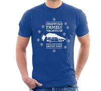 All+Every National Lampoon's Christmas Vacation Griswold Family Men's T-Shirt Royal Blue