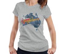 All+Every Neighbours Ramsay St Australian Flag Women's T-Shirt Heather Grey