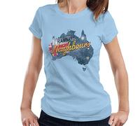 All+Every Neighbours Ramsay St Australian Flag Women's T-Shirt Sky Blue
