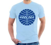 All+Every Pan Am Blue Outline Logo Men's T-Shirt