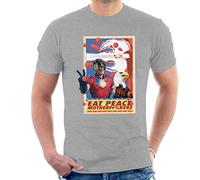 All+Every Peacemaker Peace Sign with Eagly Men's T-Shirt Heather Grey