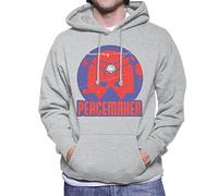All+Every Peacemaker Red Helmet Silhouette Men's Hooded Sweatshirt
