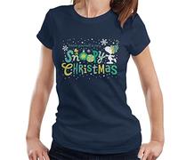 All+Every Peanuts Christmas Have Yourself A Very Snoopy Xmas Women's T-Shirt Navy Blue