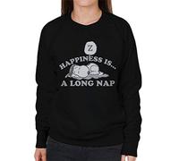 All+Every Peanuts Happiness Is A Long Nap Snoopy Women's Sweatshirt Black