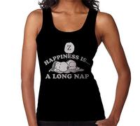 All+Every Peanuts Happiness is A Long Nap Snoopy Women's Vest Black