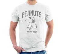 All+Every Peanuts Snoopy and Woodstock Outline Since 1950 Men's T-Shirt White