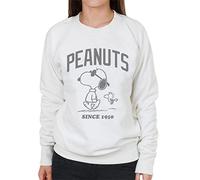 All+Every Peanuts Snoopy and Woodstock Outline Since 1950 Women's Sweatshirt White