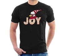 All+Every Peanuts Snoopy Christmas Joy Men's T-Shirt Black