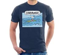 All+Every Peanuts Snoopy Cowabunga Surfer Men's T-Shirt Navy Blue