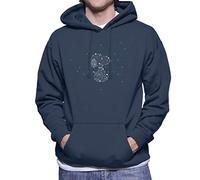 All+Every Peanuts Snoopy Geometric Walk Men's Hooded Sweatshirt Navy Blue