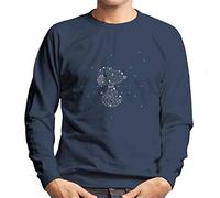 All+Every Peanuts Snoopy Geometric Walk Men's Sweatshirt Navy Blue