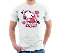 All+Every Peanuts Snoopy Hugging Love Heart Xo Men's T-Shirt White