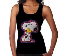 All+Every Peanuts Snoopy Hugging Woodstock Women's Vest Black