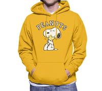 All+Every Peanuts Snoopy Hugs Woodstock Men's Hooded Sweatshirt Gold