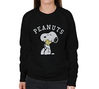 All+Every Peanuts Snoopy Hugs Woodstock Women's Sweatshirt Black