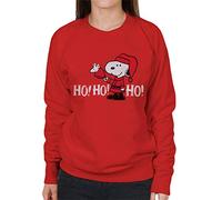 All+Every Peanuts Snoopy in A Santa Suit Ho Ho Ho Women's Sweatshirt Red