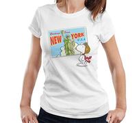 All+Every Peanuts Snoopy New York Postcard Design Women's T-Shirt