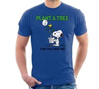 All+Every Peanuts Snoopy Plant A Tree Men's T-Shirt Royal Blue