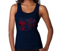 All+Every Peanuts Snoopy Red S Graffiti Women's Vest