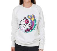 All+Every Peanuts Snoopy Roller Skating Star Powered Rainbow Women's Sweatshirt