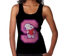 All+Every Peanuts Snoopy S Hugging Love Heart Women's Vest Black