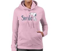 All+Every Peanuts Snoopy Smile Women's Hooded Sweatshirt Light Pink