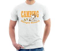 All+Every Peanuts Snoopy Woodstock Camping Beagle Scouts Men's T-Shirt White