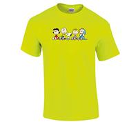 All+Every Peanuts The Gang Sit Down Men's Neon T-Shirt