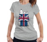 All+Every Peanuts Union Jack Hut Snoopy Women's T-Shirt