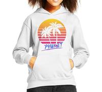 All+Every Phuket Retro 80s Kid's Hooded Sweatshirt White