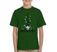 All+Every Powerpuff Girls Buttercup Abstract Triangle Art Kid's T-Shirt Bottle Green