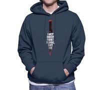 All+Every Rambo First Blood They Drew First Blood Not Me Men's Hooded Sweatshirt Navy Blue