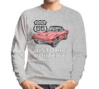 All+Every Route 66 Historic Sports Car Men's Sweatshirt Heather Grey