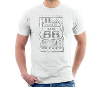 All+Every Route 66 Mother Road Patriot Flag Men's T-Shirt White
