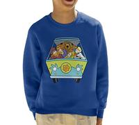 All+Every Scooby Doo Characters in The Mystery Machine Kid's Sweatshirt Royal Blue