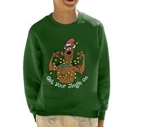 All+Every Scooby Doo Christmas Baubles Kid's Sweatshirt Bottle Green