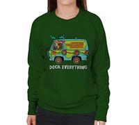 All+Every Scooby Doo Christmas The Mystery Machine Women's Sweatshirt Bottle Green