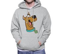 All+Every Scooby Doo Collar Smile Men's Hooded Sweatshirt Heather Grey