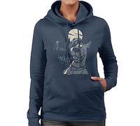 All+Every Scooby Doo Halloween Dracula Yikes Women's Hooded Sweatshirt Navy Blue