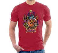 All+Every Scooby Doo Halloween Scary Characters Men's T-Shirt Cherry Red