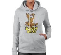 All+Every Scooby Doo Pizza Scooby Snacks Women's Hooded Sweatshirt Heather Grey